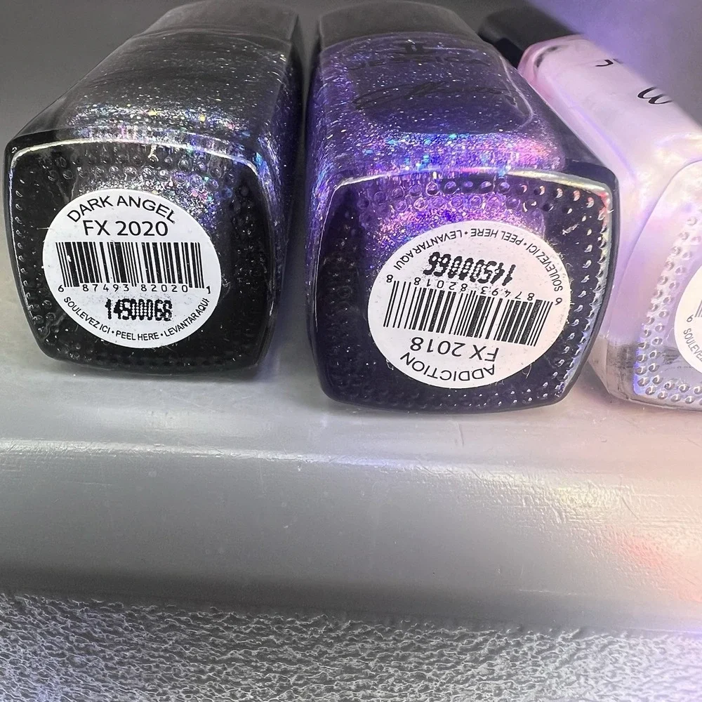 Jessica Effects ‎ Lacquer Polish, Lot Of 6 Glitter/Sparkle Combo Strengths Nails